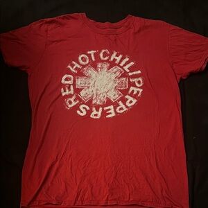 RHCP Red Hot Chili Peppers Men's Red T-Shirt
